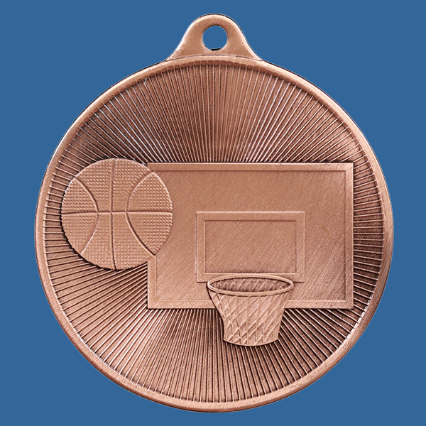 1088-7BRe Universal Series Antique Iron Bronze Basketball Medal 50mm