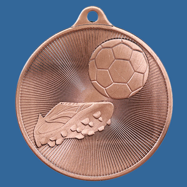 1088-9BRe Universal Series Antique Iron Bronze Football Medal 50mm