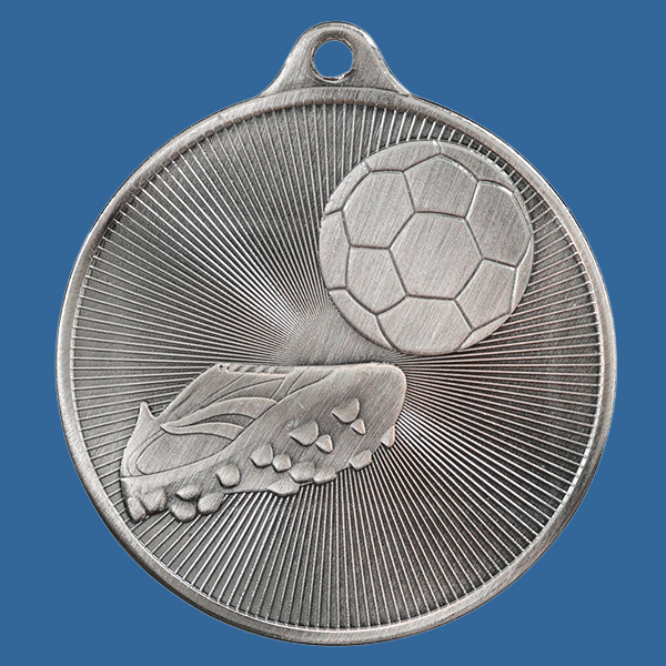 1088-9Se Universal Series Antique Iron Silver Football Medal 50mm