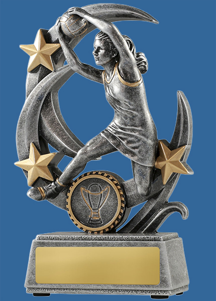 1145-8_ Scythe Stars Series Netball Resin Trophy