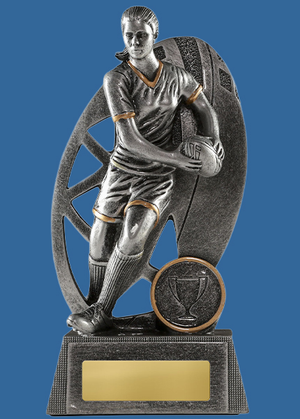 1147-6FB Navarra Series Resin Female Rugby Trophy