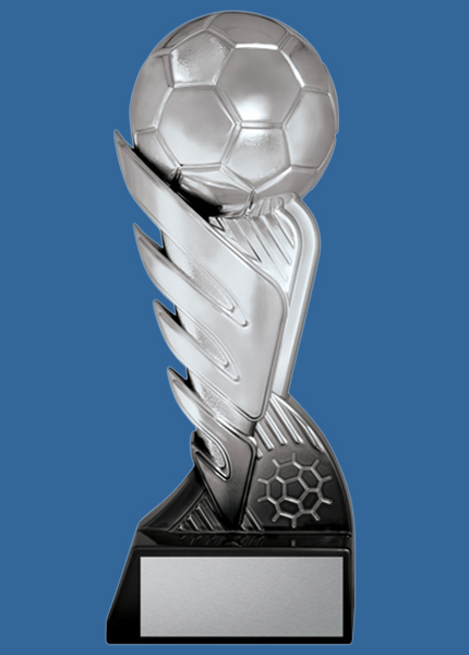 10002_t Pegasus Series Silver Plastic Soccer Football Trophy