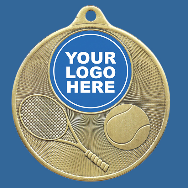 1088C-12Ge Universal Series Antique Iron Gold Tennis Medal 50mm