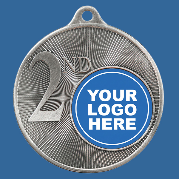 1088C-2NDe Universal Series Antique Iron Silver 2nd Place Medal 50mm