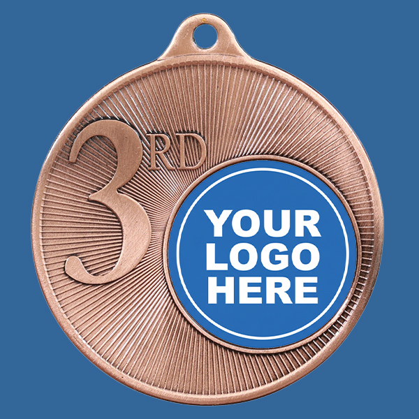 1088C-3RDe Universal Series Antique Iron Bronze 3rd Place Medal 50mm