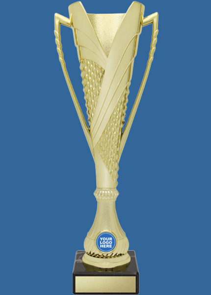 2840t+Mk Gold Javelin Plastic Cup on Marble Base_