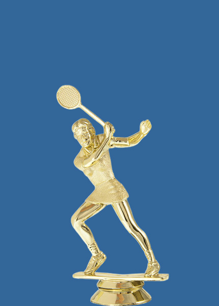 510-60Be Plastic Gold Female Squash Trophy Figurine - 11.5cm
