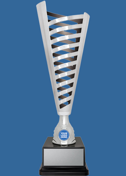 T9127+710_t Silver Citadel Cup on Black Plastic Base