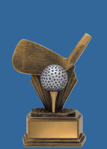 a3502t Resin Encore Iron Golf Trophy