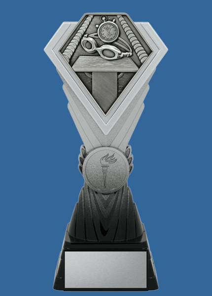 dk402_t Diamond Silver Series Plastic Swim Trophy