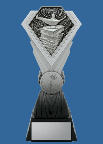 dk405_t Diamond Silver Series Plastic Academic Trophy