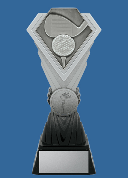 dk417_t Diamond Silver Series Plastic Golf Trophy