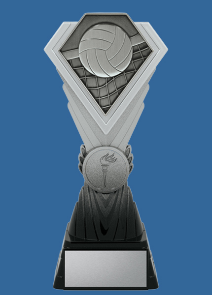 dk427_t Diamond Silver Series Plastic Volleyball Trophy