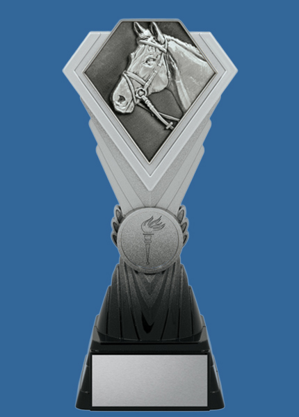 dk435_t Diamond Silver Series Plastic Horse Trophy