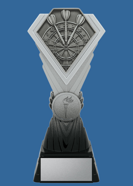 dk438_t Diamond Silver Series Plastic Darts Trophy