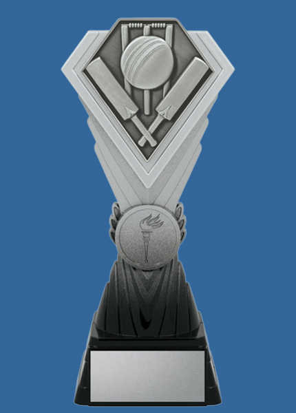 dk440_t Diamond Silver Series Plastic Cricket Trophy