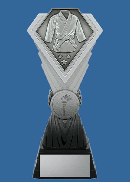 dk445_t Diamond Silver Series Plastic Martial Arts Trophy