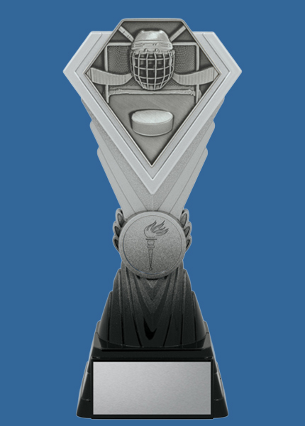 dk450_t Diamond Silver Series Plastic Ice Hockey Trophy