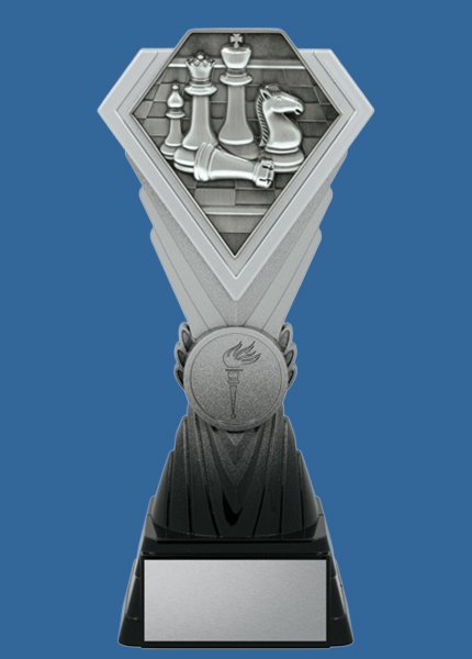 dk478_t Diamond Silver Series Plastic Chess Trophy