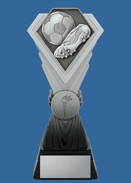 dk480_t Diamond Silver Series Plastic Soccer Football Trophy