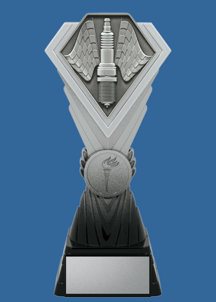 dk484_t Diamond Silver Series Plastic Motorsport Trophy