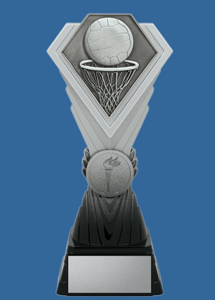 dk491_t Diamond Silver Series Resin Netball Trophy