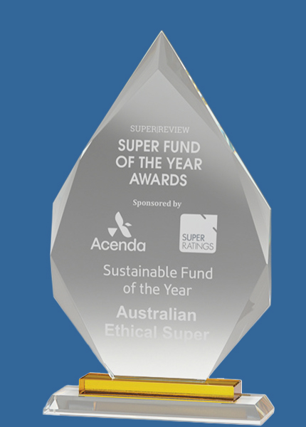 CT501t Cypress Clear Glass Award with Yellow Panel