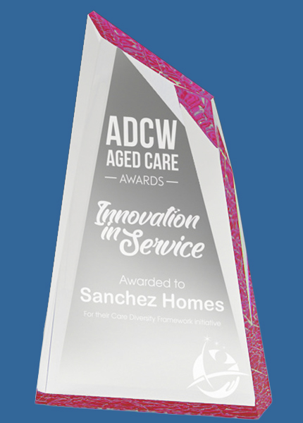 EAC21_-PK Pink Arctic Peak Acrylic Award