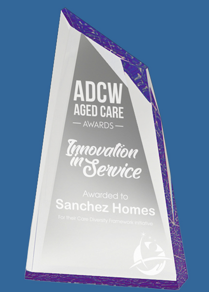 EAC21_-PU Purple Arctic Peak Acrylic Award