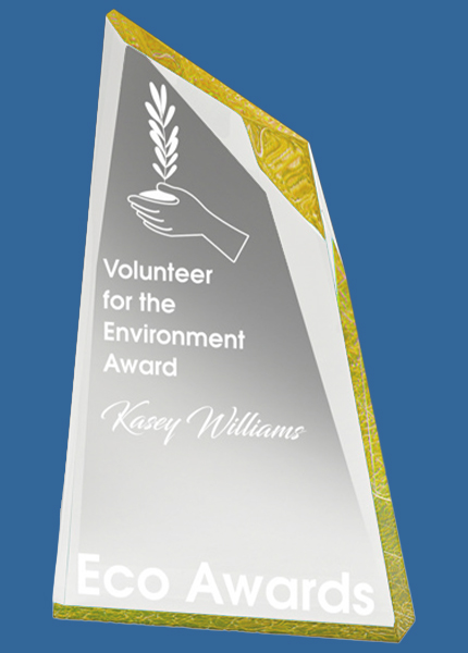 EAC21_-YEL Yellow Arctic Peak Acrylic Award