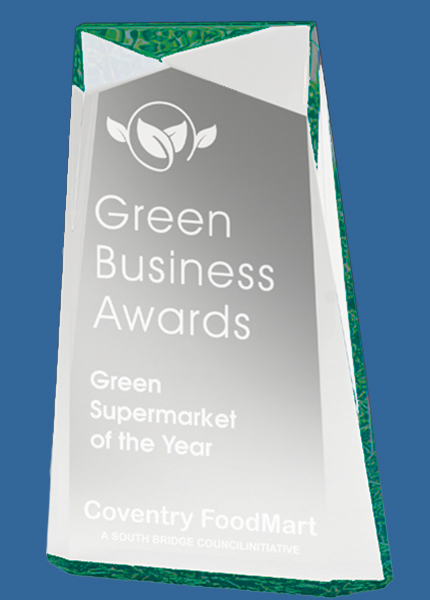 EAC22A-GN Green Arctic Pinnacle Acrylic Award