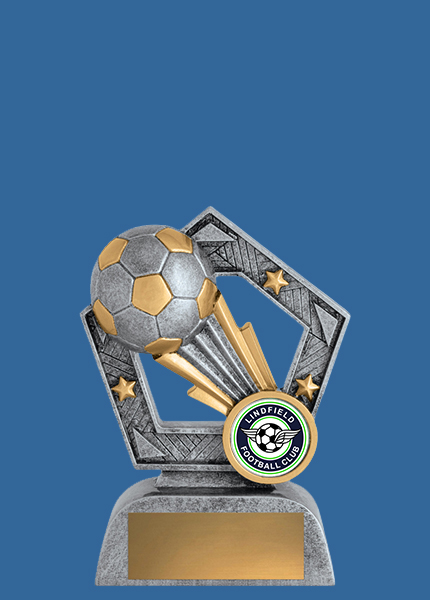 LF#10280t Rayburst Series Resin Soccer Football Trophy