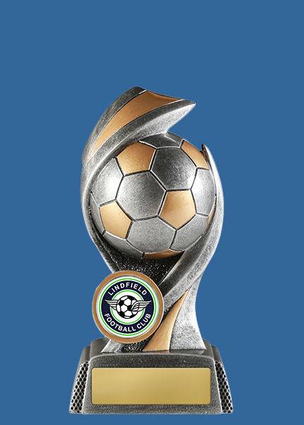 LF#1140-9_e Helix Series Resin Soccer Football Trophy
