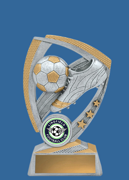 LF#16038_t Relay Series Resin Soccer Football Trophy